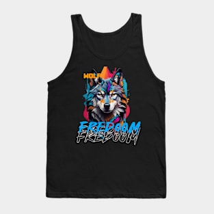 Incredible wolf face street Tank Top